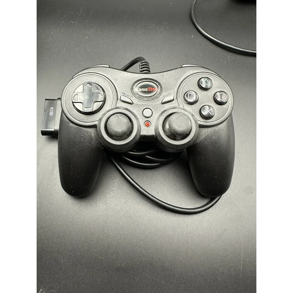 GameStop PlayStation 2 PS2 Wired Controller Black W/ USB Adapter